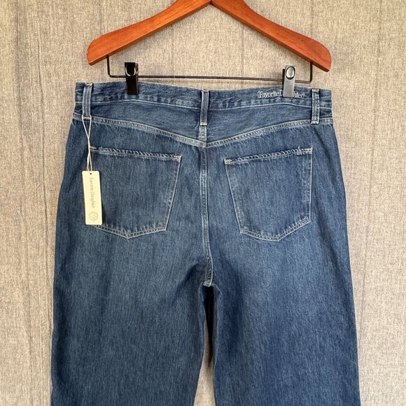 Favorite Daughter The Ollie Low Rise Ultimate Baggy Wide Leg Kent Wash Size 33 - Picture 9 of 17